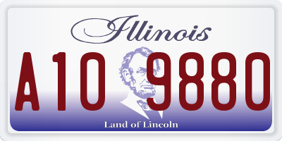 IL license plate A109880