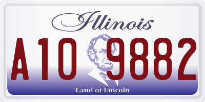IL license plate A109882