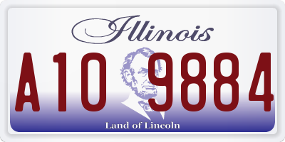 IL license plate A109884