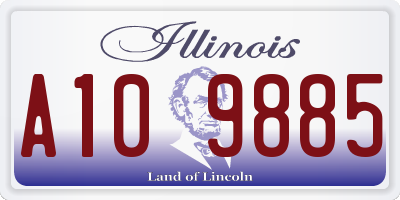 IL license plate A109885