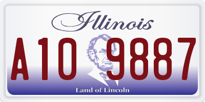 IL license plate A109887