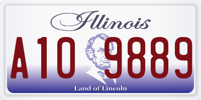 IL license plate A109889