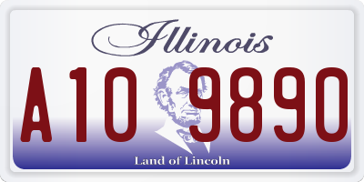 IL license plate A109890