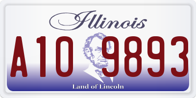 IL license plate A109893