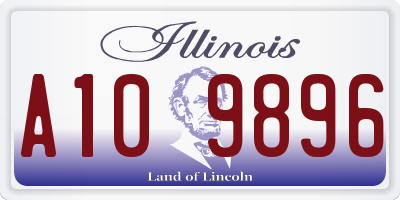 IL license plate A109896