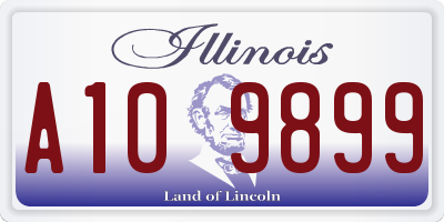 IL license plate A109899