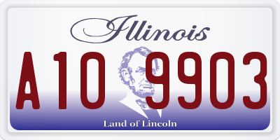 IL license plate A109903