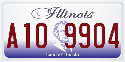 IL license plate A109904