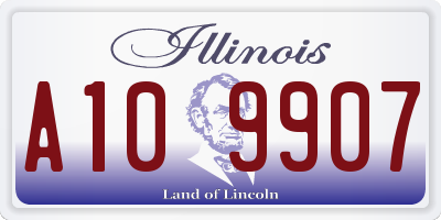 IL license plate A109907