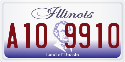 IL license plate A109910