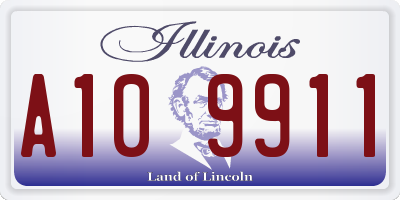 IL license plate A109911