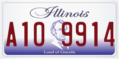 IL license plate A109914
