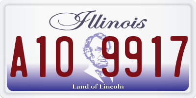 IL license plate A109917
