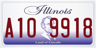 IL license plate A109918