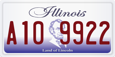 IL license plate A109922