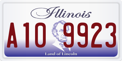 IL license plate A109923