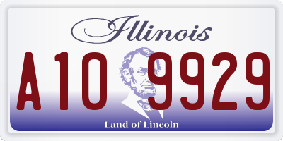 IL license plate A109929