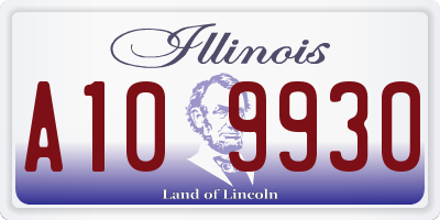 IL license plate A109930