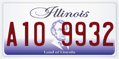 IL license plate A109932
