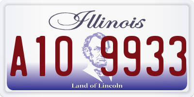 IL license plate A109933