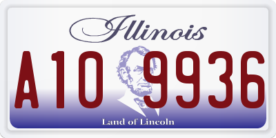 IL license plate A109936