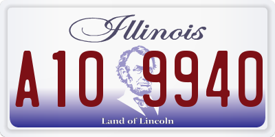 IL license plate A109940