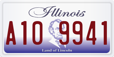 IL license plate A109941