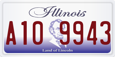 IL license plate A109943