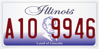 IL license plate A109946