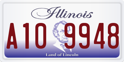 IL license plate A109948