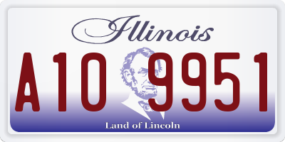 IL license plate A109951
