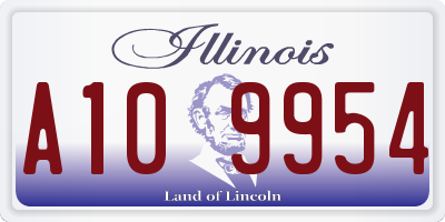 IL license plate A109954