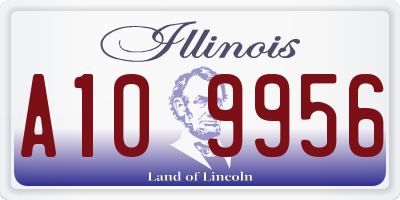 IL license plate A109956