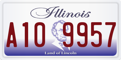 IL license plate A109957