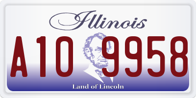 IL license plate A109958