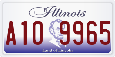 IL license plate A109965