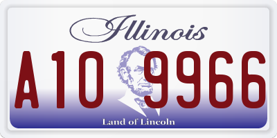 IL license plate A109966