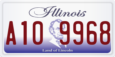 IL license plate A109968