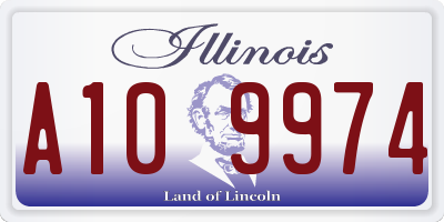 IL license plate A109974