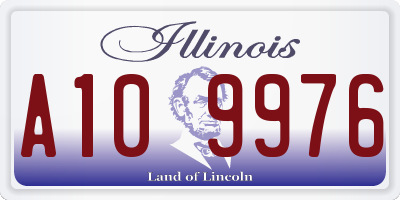 IL license plate A109976
