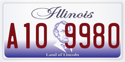 IL license plate A109980