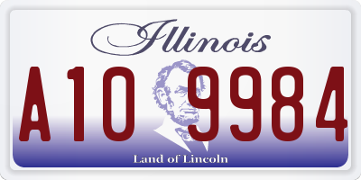 IL license plate A109984
