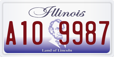 IL license plate A109987