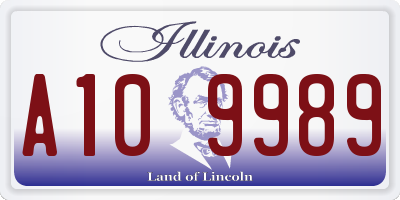 IL license plate A109989