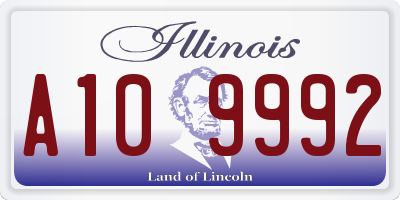 IL license plate A109992