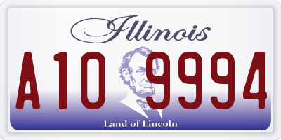 IL license plate A109994