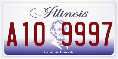 IL license plate A109997