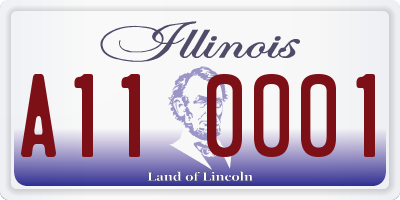 IL license plate A110001
