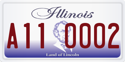 IL license plate A110002