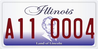 IL license plate A110004